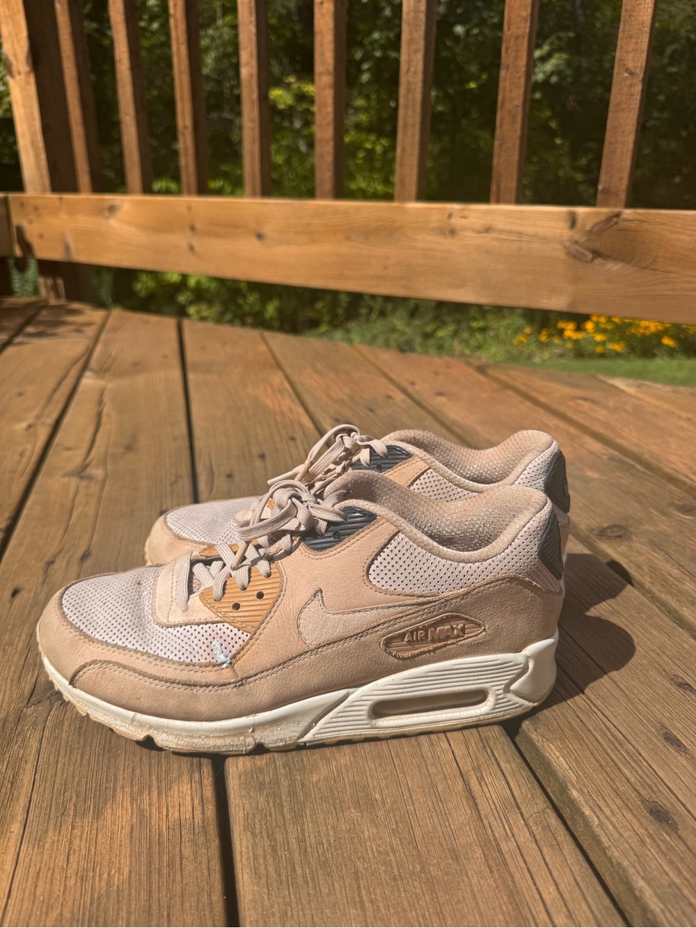 Nike Women’s Air Max Sneakers in Light Beige and White